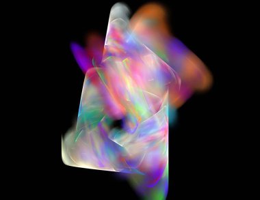 Siyah Renk Üzerine Bir Dijital Fraktal Resmi