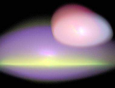 Siyah Renk Üzerine Bir Dijital Fraktal Resmi