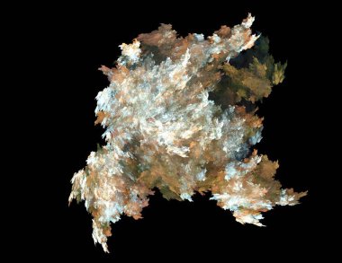 Siyah Renk Üzerine Bir Dijital Fraktal Resmi