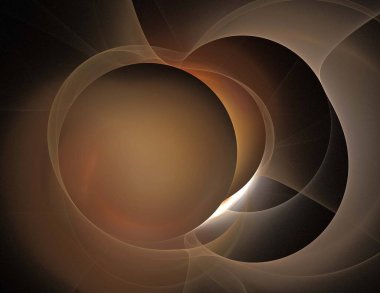 Siyah Renk Üzerine Bir Dijital Fraktal Resmi