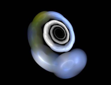 Siyah Renk Üzerine Bir Dijital Fraktal Resmi