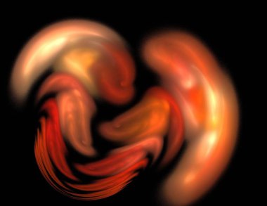 Siyah Renk Üzerine Bir Dijital Fraktal Resmi