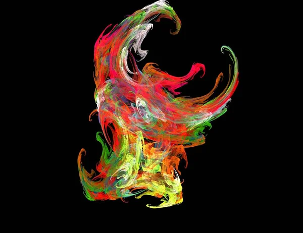 Siyah Renk Üzerine Bir Dijital Fraktal Resmi