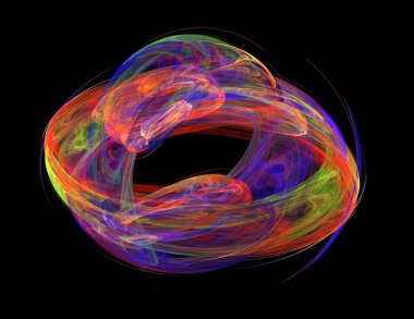 Siyah Renk Üzerine Bir Dijital Fraktal Resmi