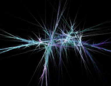 Siyah Renk Üzerine Bir Dijital Fraktal Resmi