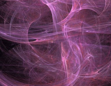 Siyah Renk Üzerine Bir Dijital Fraktal Resmi