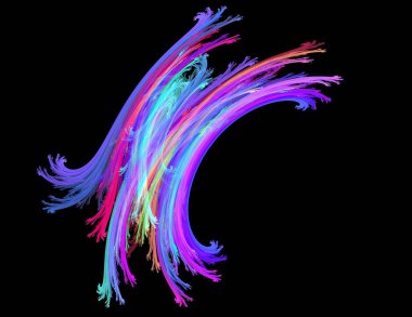 Siyah Renk Üzerine Bir Dijital Fraktal Resmi