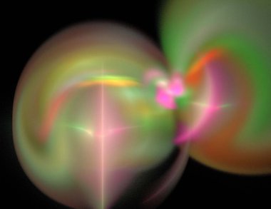 Siyah Renk Üzerine Bir Dijital Fraktal Resmi