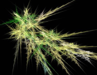 Siyah Renk Üzerine Bir Dijital Fraktal Resmi