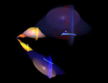 Siyah Renk Üzerine Bir Dijital Fraktal Resmi