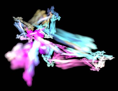 Siyah Renk Üzerine Bir Dijital Fraktal Resmi