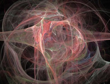 Siyah Renk Üzerine Bir Dijital Fraktal Resmi