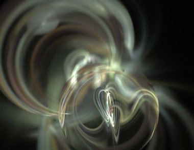 Siyah Renk Üzerine Bir Dijital Fraktal Resmi