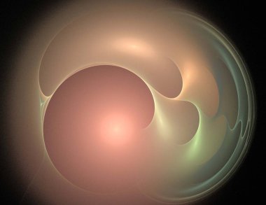 Siyah Renk Üzerine Bir Dijital Fraktal Resmi