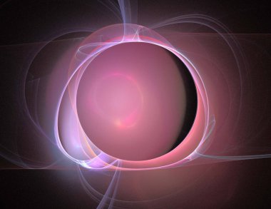 Siyah Renk Üzerine Bir Dijital Fraktal Resmi