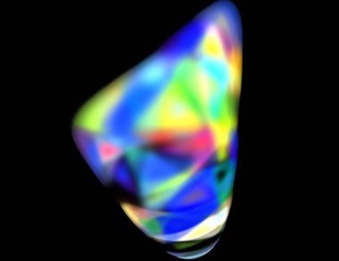 Siyah Renk Üzerine Bir Dijital Fraktal Resmi