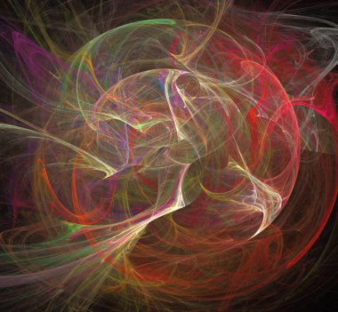 Dijital fraktal resimlerinden birinin resmi