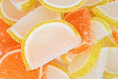 çok renkli meyve jölesi