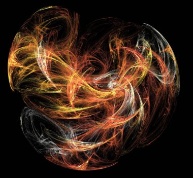 Dijital fraktal resimlerinden birinin resmi