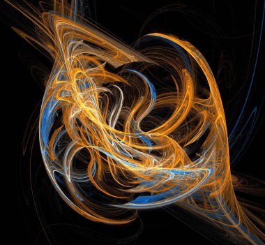 Dijital fraktal resimlerinden birinin resmi