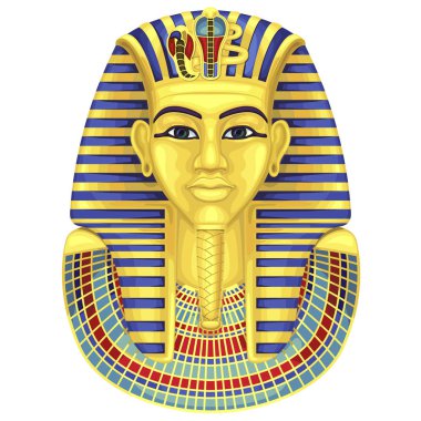 Egyptian golden pharaohs mask.Ancient culture sing and symbol.Pharaoh.