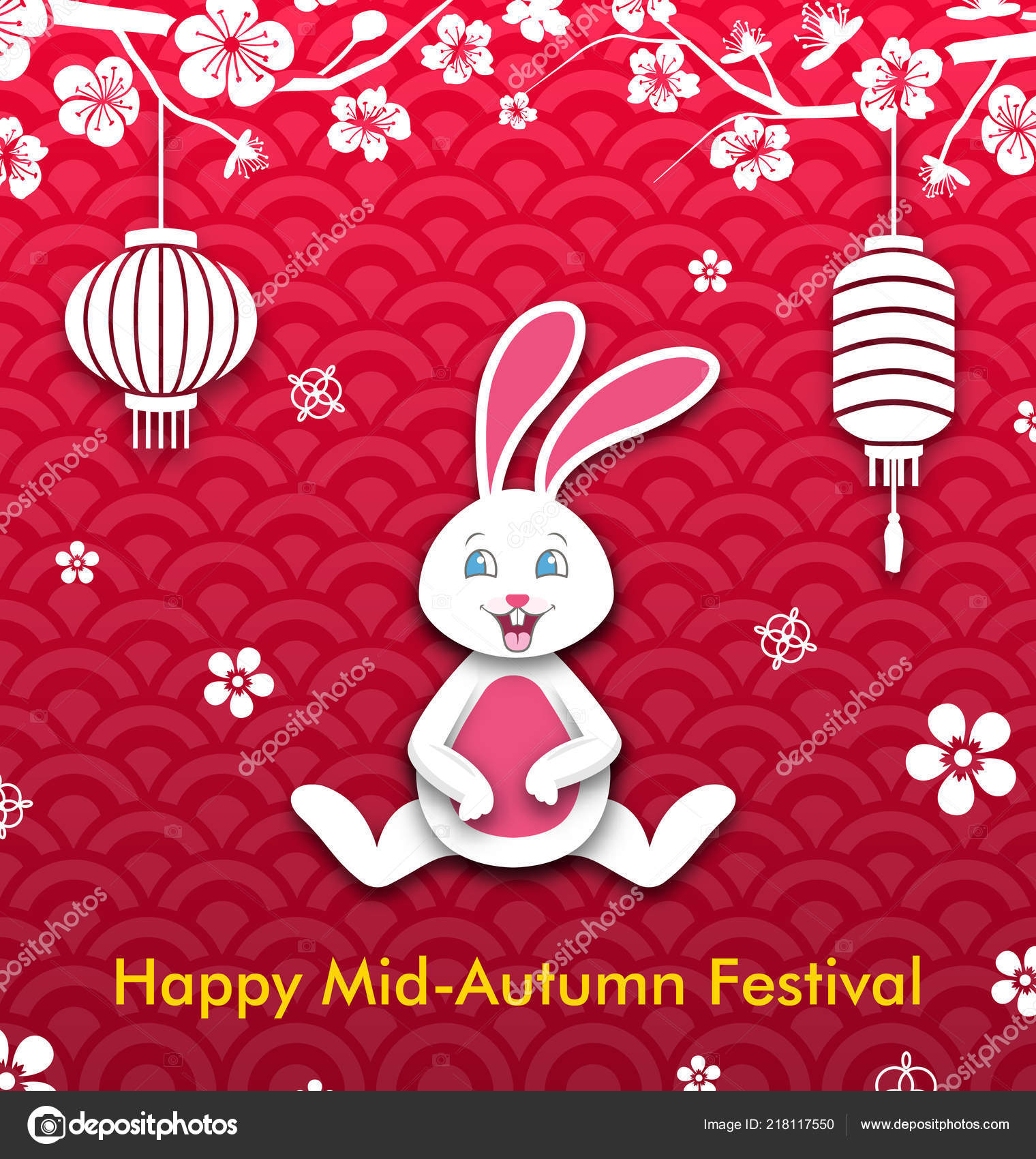 Mid Autumn Festival Wallpaper Mid Autumn Festival Oriental Wallpaper Chinese Design Stock Vector C Smeagorl 218117550