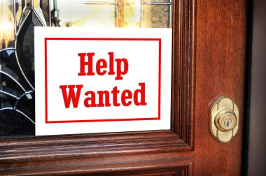 Help Wanted Sign. clipart