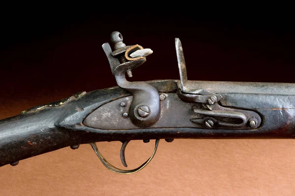 Espingarda Flintlock Americana Feita Por Volta 1840 Usada Por Índios — Fotografia de Stock