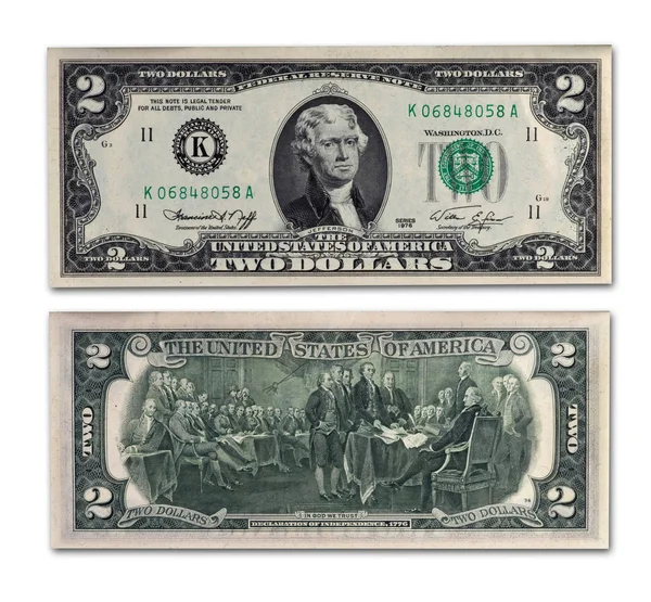 Two Dollar Bill. — Stock Photo, Image