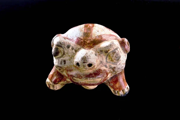 Pre Columbian Turtle Rattle Figure Made 1000 — Stock Photo, Image