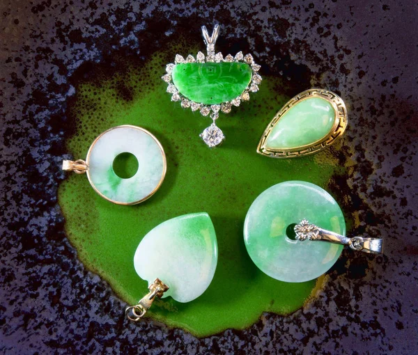 Jadeite Birmanês Jóias Agora Mais Caro Que Ouro — Fotografia de Stock