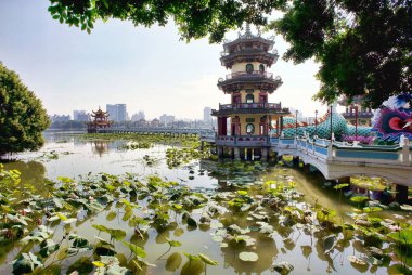 Lotus Gölü Kaohsiung, Tayvan.