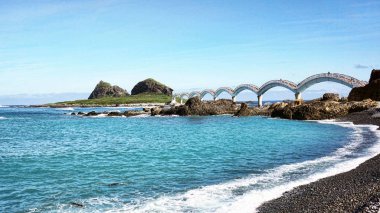  Sanxiantai Dragon Bridge located in Taitung,Taiwan. Sanxiantai means platform of the three immortals.                               clipart