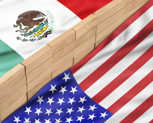Побудувати Стіну Сша Мексики — стокове фото