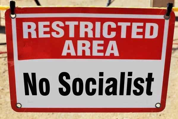 Restricted Area Socialist Allowed — Stock Photo, Image