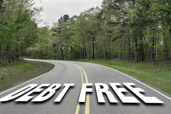 Debt Free Highway. — Stock Photo, Image