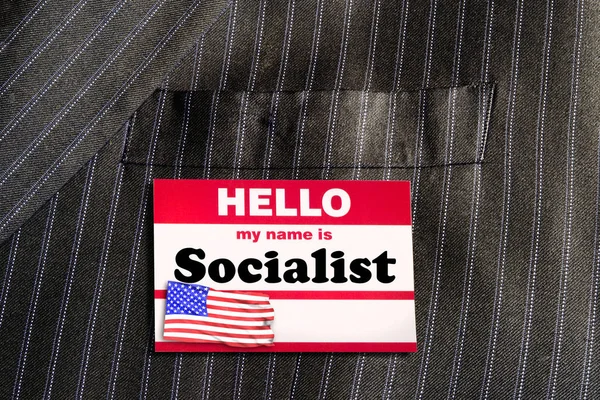 Hallo is mijn naam socialistische. — Stockfoto