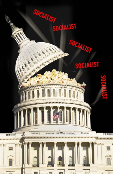 Американский капитал с социалистами . — стоковое фото
