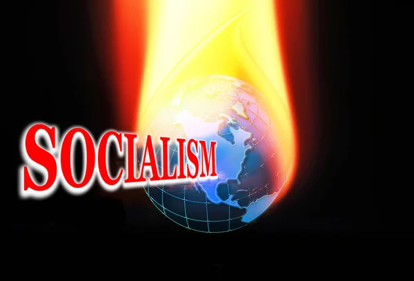 Социализм Огне Американской Проницательностью — стоковое фото