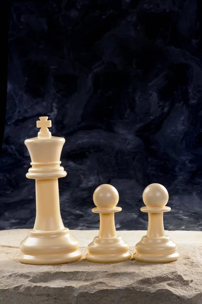 Chess King His Pawns — Stock Photo, Image