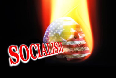 Socialism on Fire. clipart