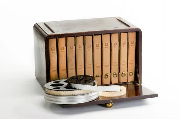 Old Vintage Movie Case and Reels. — Stock Photo, Image