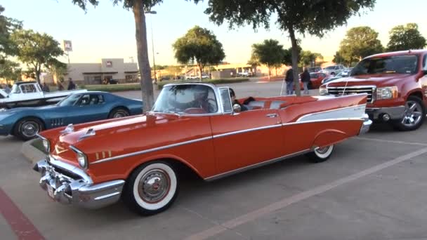 Kennedale Texas April 2019 Fredag Natt Classic Car Och Hot — Stockvideo
