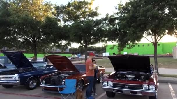 Kennedale Texas April 2019 Vrijdagavond Klassieke Auto Hot Rod Show — Stockvideo