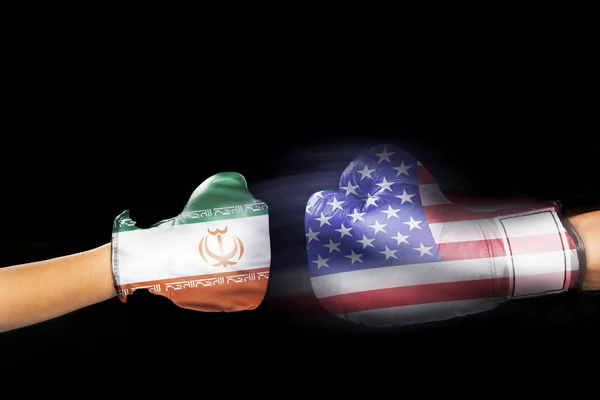 イラン vs アメリカ. — ストック写真
