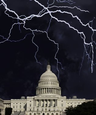 A Storm is comming to Washington. clipart