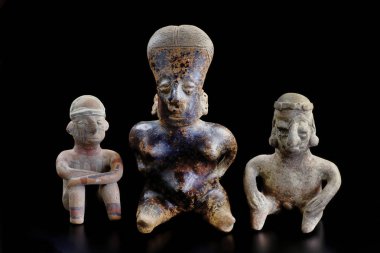 Pre Columbian Clay Figurines.
