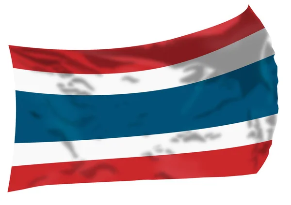 Vlag van Thailand. — Stockfoto