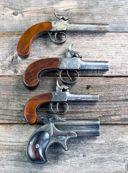 Pistolas Estilo Antiguo Derringer Hechas 1840 1865 — Foto de Stock