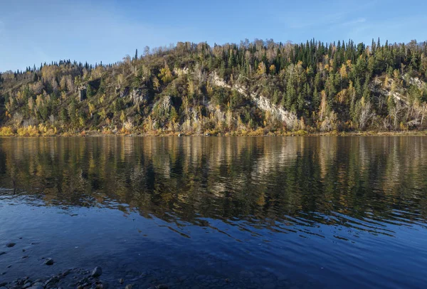 Tom River Westsibirien Herbst — Stockfoto